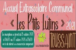P'tits Lutins Toussaint 2021 : Préinscriptions dès le 15/10 à 10h