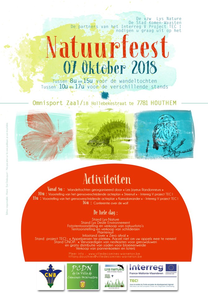 Affiche en uitnodiging Fête de la Nature NL bis C W 20181007